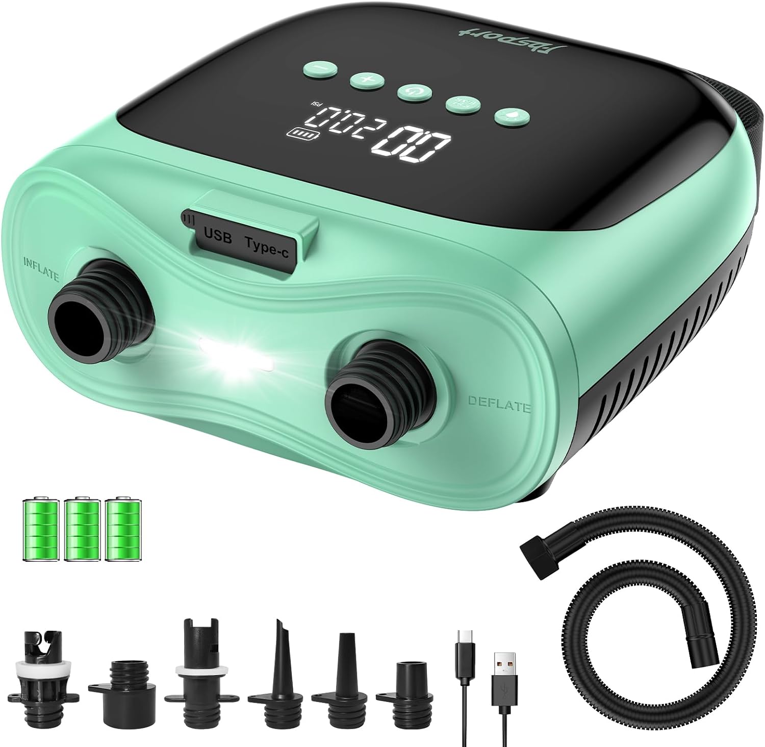 Paddle Board Electric Pump 20Psi - Rechargeable 20PSI Electric Air Pump for