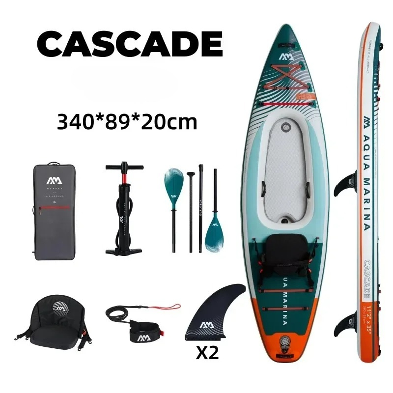 Kayak Inflatable 2 Person - AQUA MARINA CASCADE TANDEM One Two
