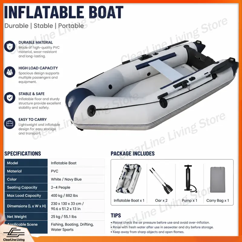 3 Person PVC Inflatable Boat M - Inflatable Kayak 3 Person recension och pris