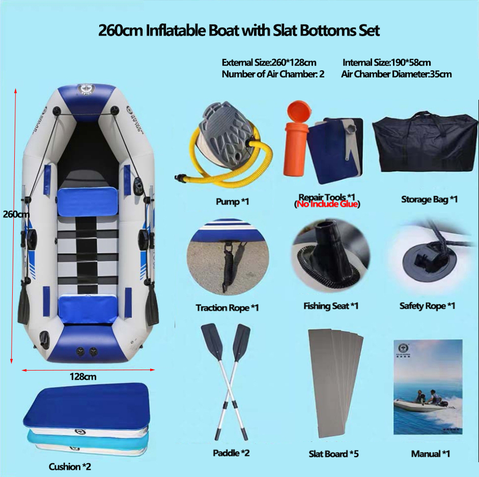 PVC Inflatable Boat 3 Layer In - Inflatable Kayak 3 Person recension och pris