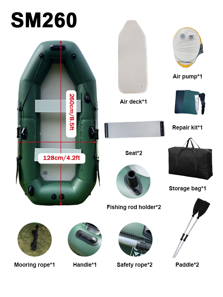 3-Person rowing kayak 260cm in - Inflatable Kayak 3 Person recension och pris