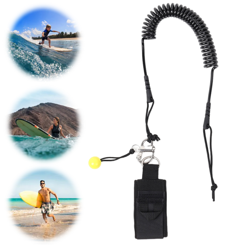 Surfboard Foot Rope Adjustable - Paddle Board Leash Coiled recension och pris