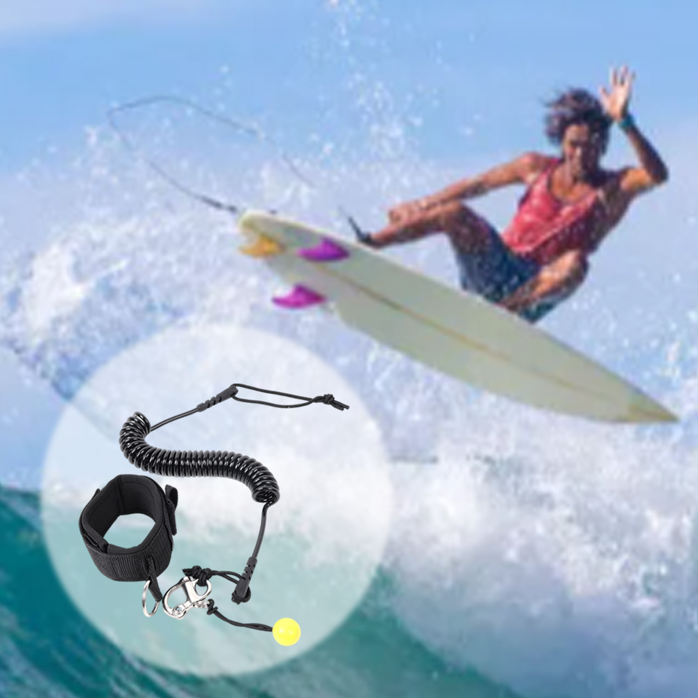 Surfboard Foot Rope Adjustable - Paddle Board Leash Coiled recension och pris