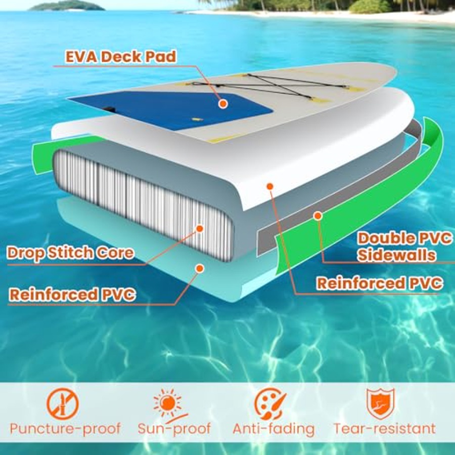 Inflatable SUP paddle board fo - Sup Board 11Ft Inflatable recension och pris
