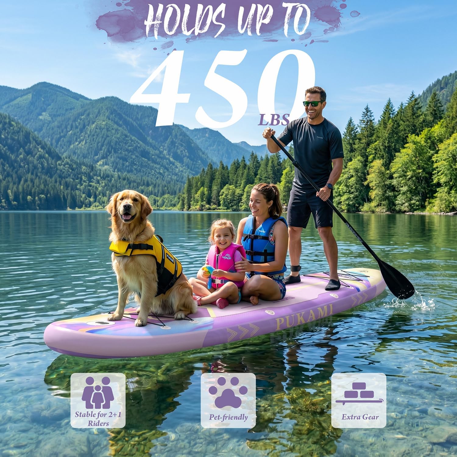 Extra Wide Inflatable Stand Up - Paddle Board Backpack recension och pris